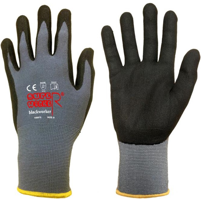 Super Worker blackworker PU-Nitril-Schutzhandschuhe