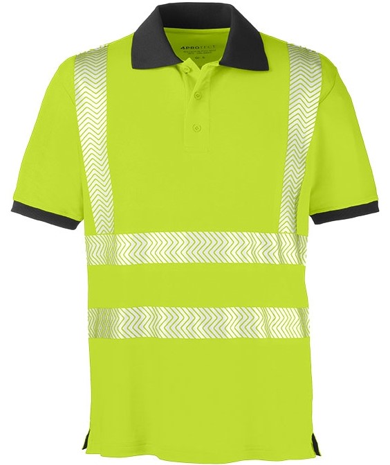 4 Protect 3434 ORLANDO high-visibility polo shirt bright yellow-grey