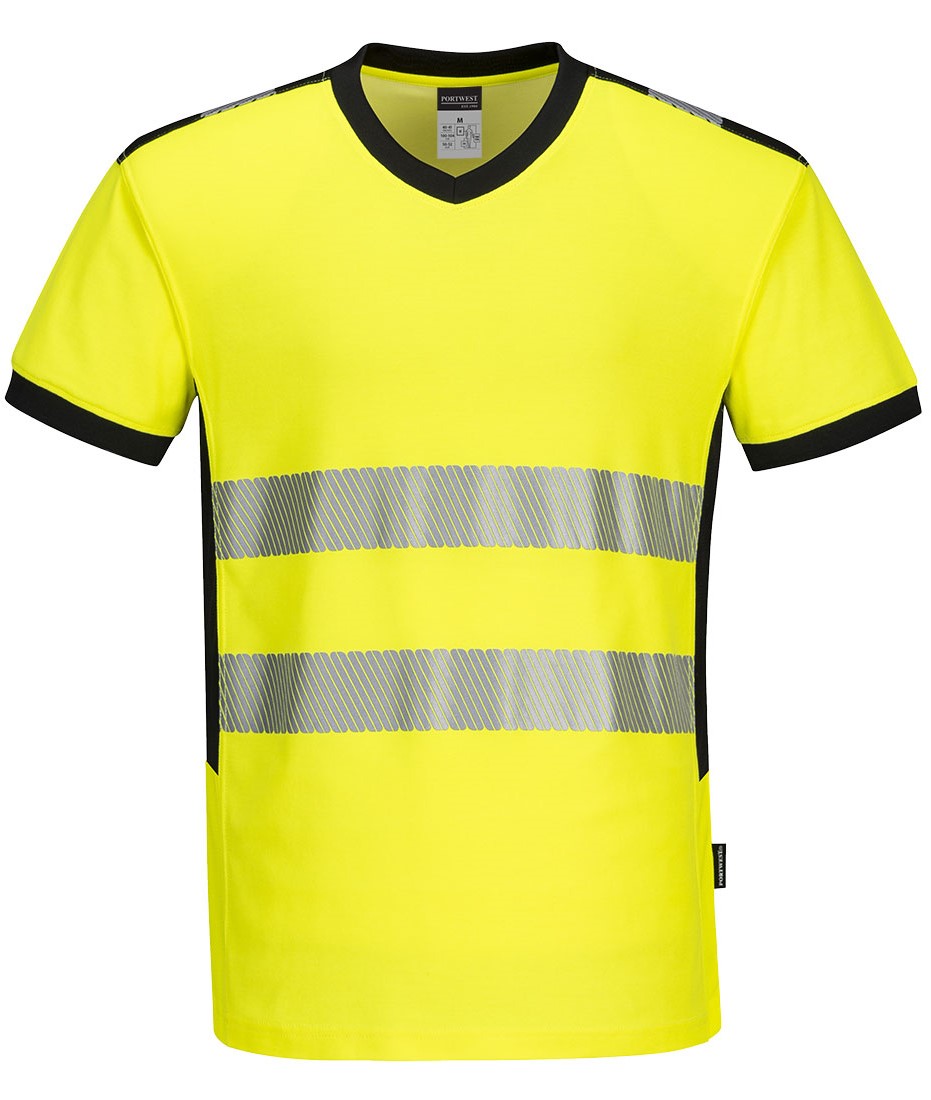 PW310YBR Portwest PW310 PW3 V-neck high visibility T-shirt