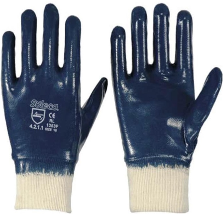 Soleco 101353 Nitril-Schutzhandschuhe vollbeschichtet blau